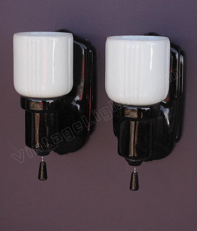 black porcelain sconce