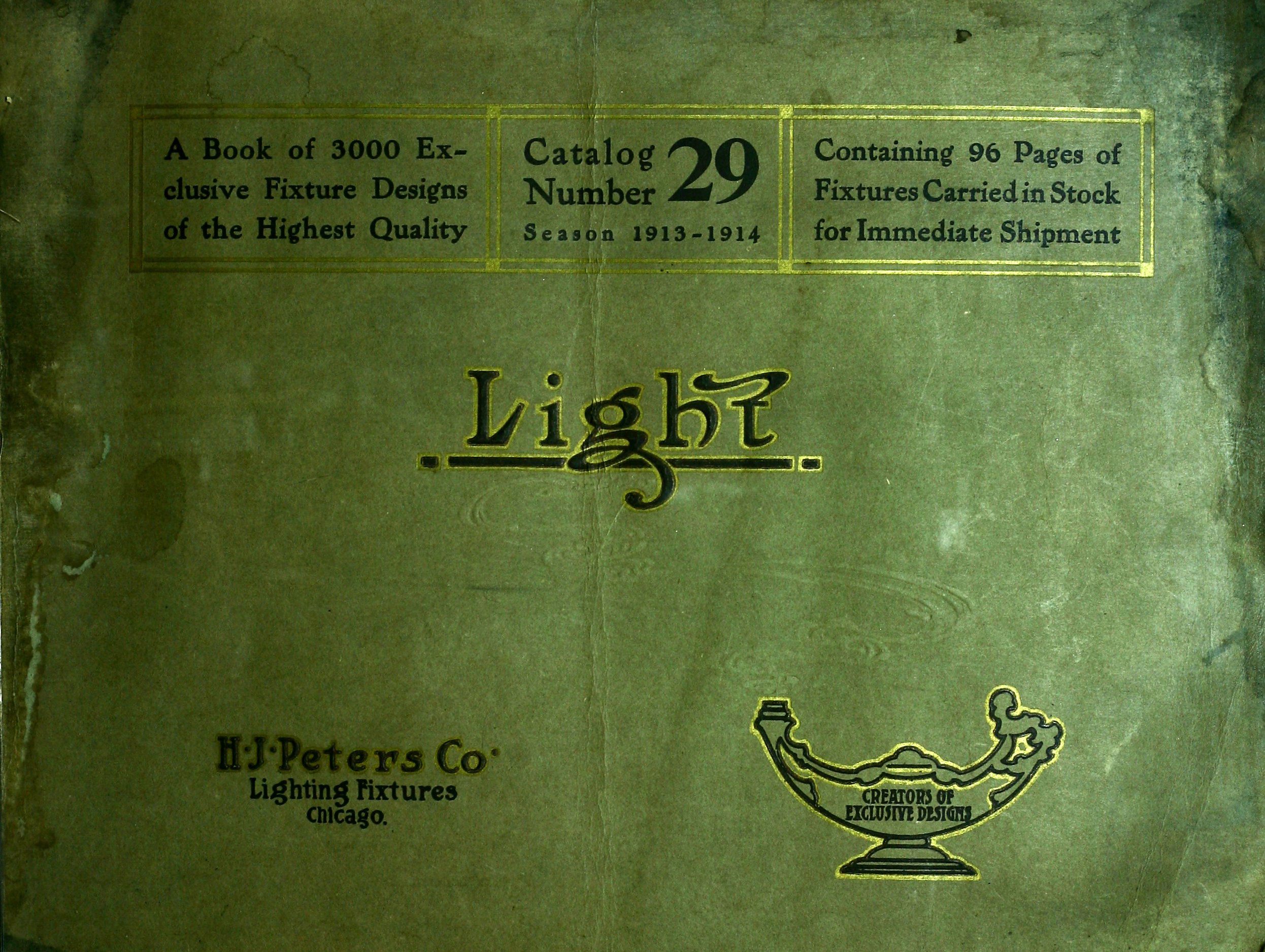 H J Peters Co. Chicago Catalog #29  272 pages