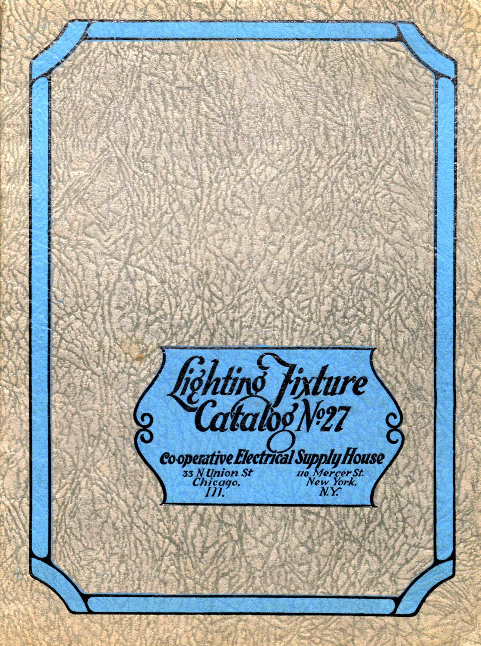 Lighting Fixture Catalog #27 Co-Operative Supply House