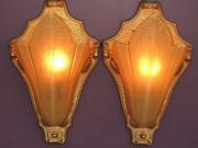 Single only.  Perfect Home Theater Art Deco Antique Wall Sconces