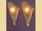 Vintage Slip Shade Wall Sconces with Polished Accents & Consolidated Shades