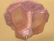 Vintage 3 Shade Lavender Porcelain Ceiling Fixture