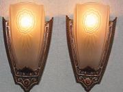 Slip Shade Lighting Sconces Late 20s Vintage Signed Puritan Several pair available